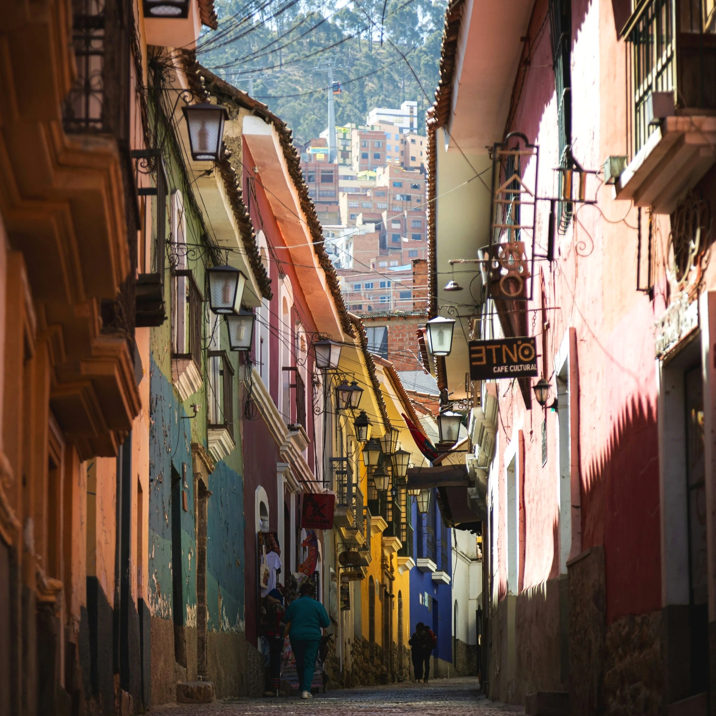 A street in La Paz, Bolivia