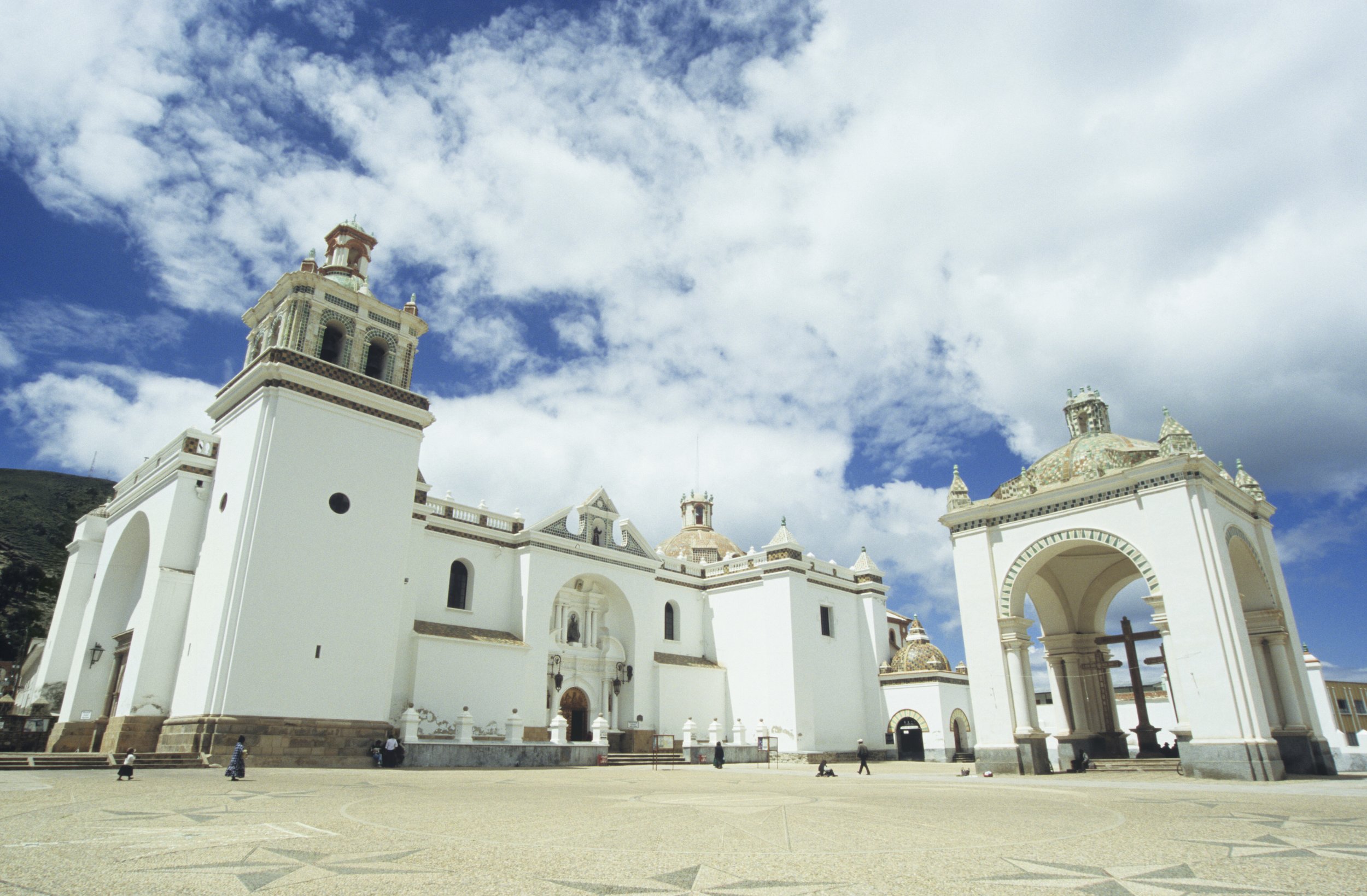 Copacabana cathedral in Bolivia during Semana Santa