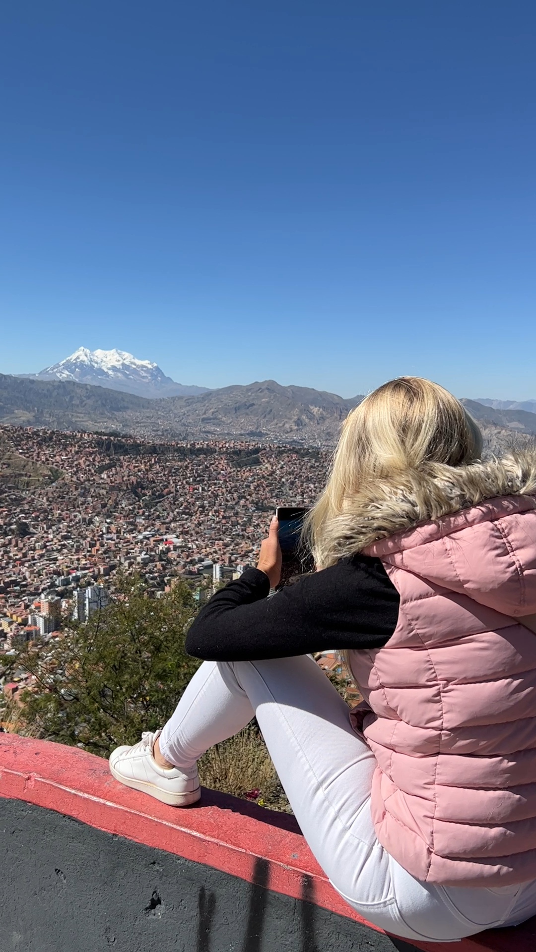 Beautiful panoramic view from Mirador 27 de Mayo in La Paz
